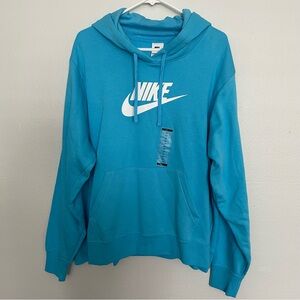 Nike Blue Hoodie with White Swoosh
